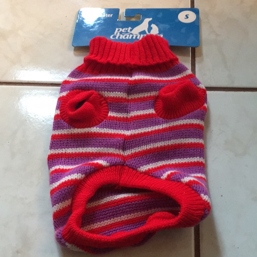 NWT Pet Champion Striped Sweater